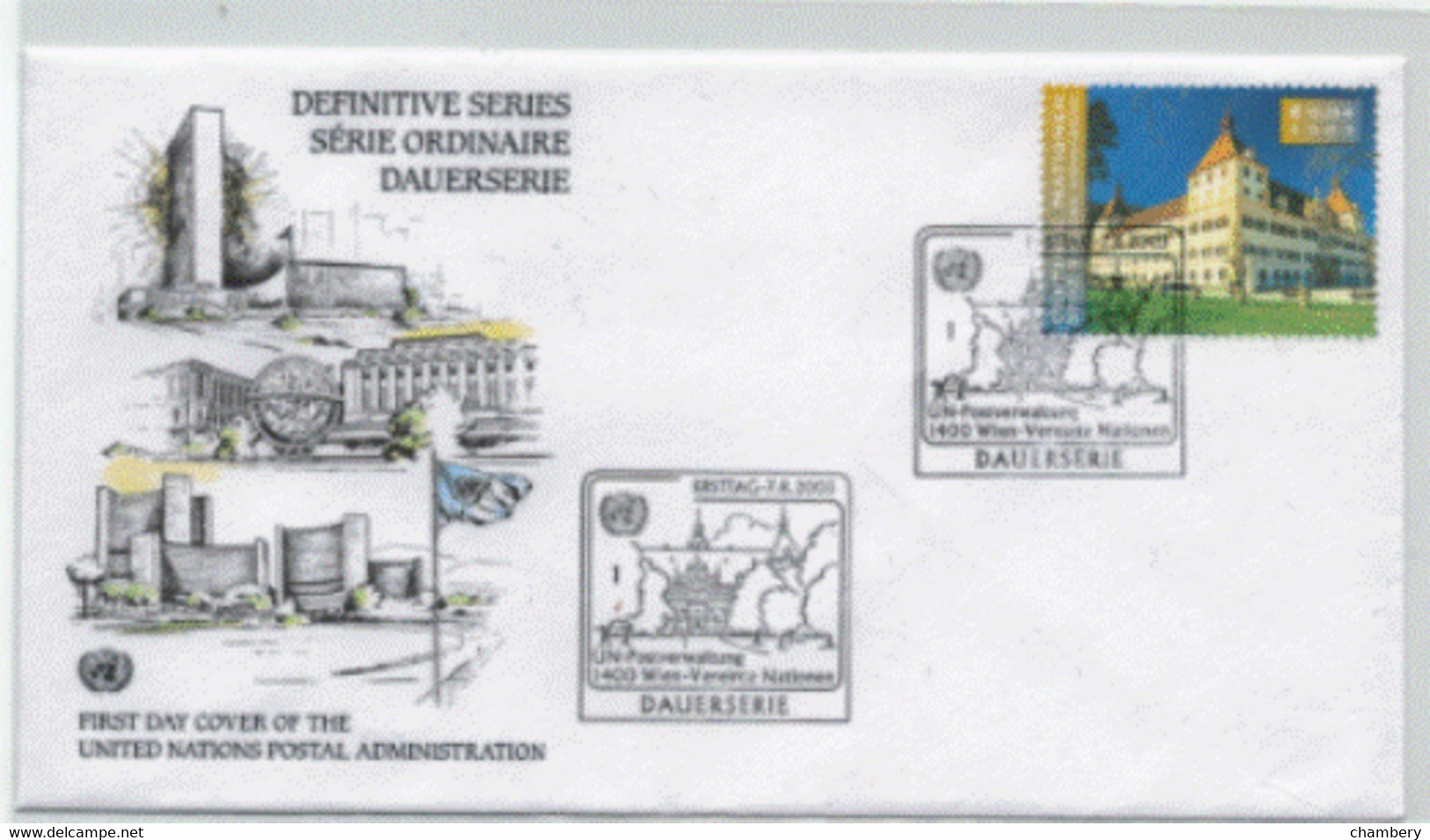 Nations Unies Vienne - "Château Engelberg à Graz" - N° 407 Oblitéré Sur Enveloppe 1er Jour Du 7 Août 2003 - Cartas & Documentos