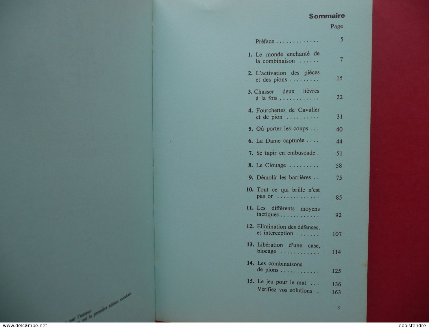 L ECOLE DES ECHECS 1 LE MONDE ENCHANTE DE LA COMBINAISON ALEXANDRE KOBLENTZ 1976 HATIER FEDERATION FRANCAISE DES ECHECS