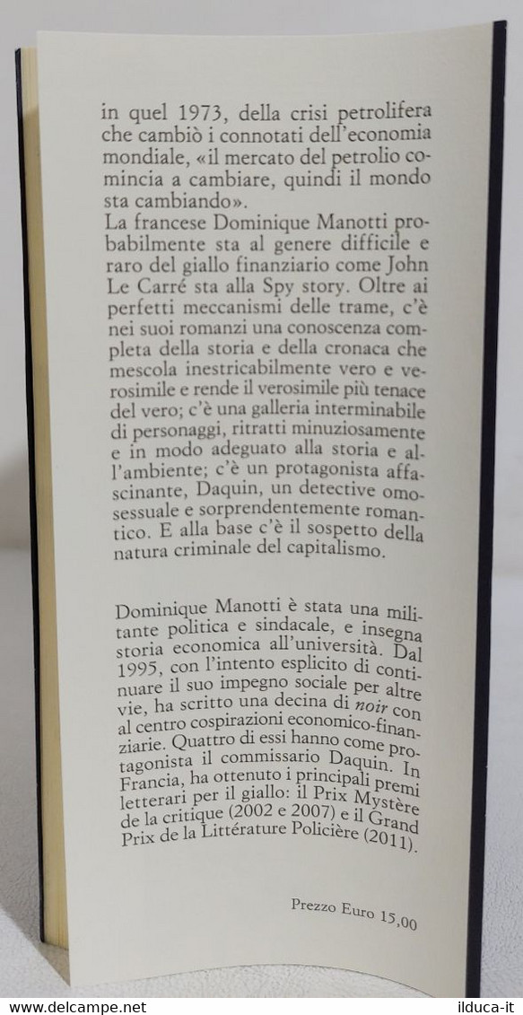 I108249 V Dominique Manotti - Oro Nero - Sellerio 2015 - Gialli, Polizieschi E Thriller