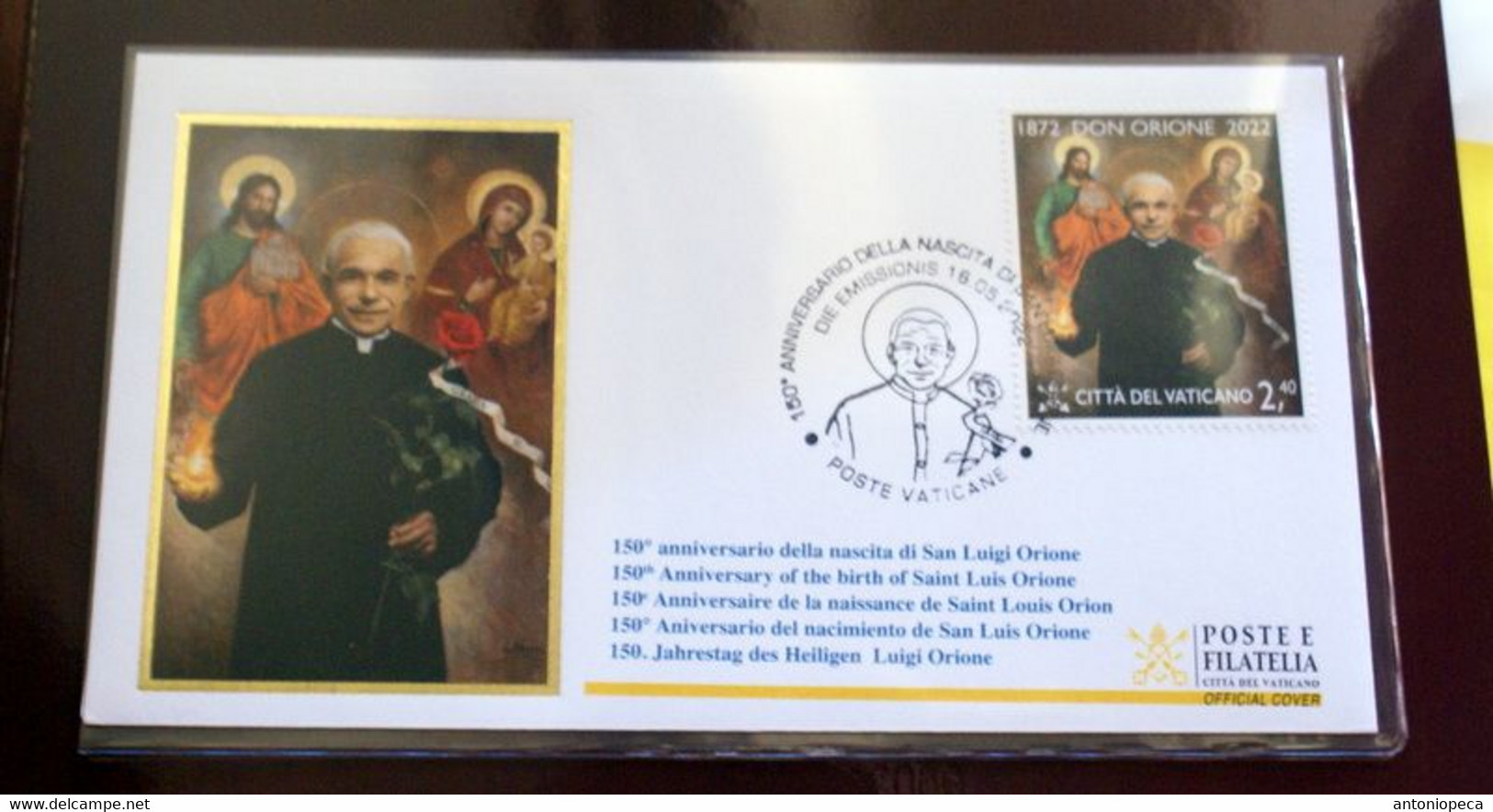 VATICAN 2022, 150 ANNIV. MORTE DON ORIONE ORIGINAL FOLDER - Ungebraucht