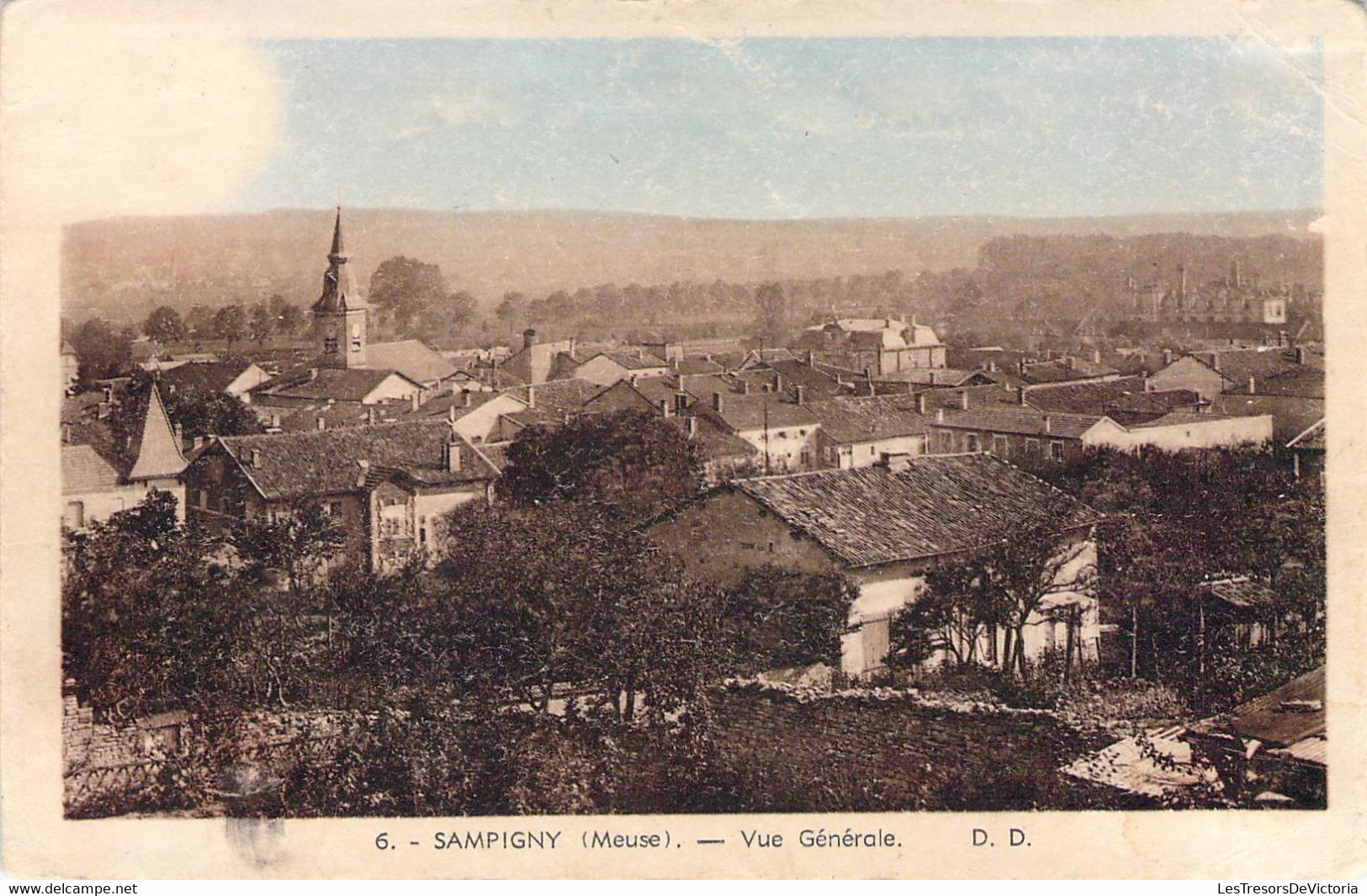 CPA France - Sampigny - Meuse - Vue Générale - Colorisée - Clocher D Eglise - Ville - Village - Sonstige & Ohne Zuordnung