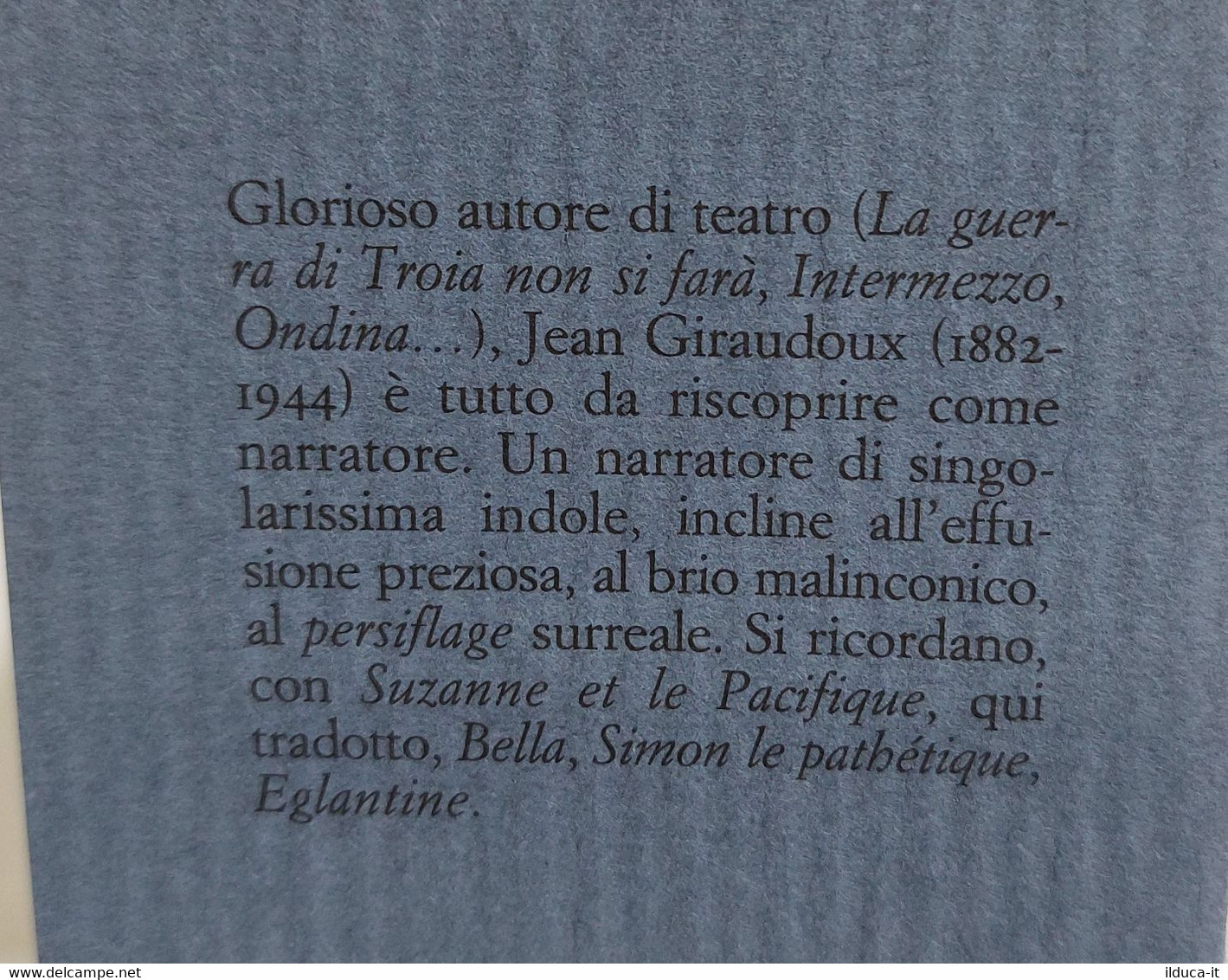 I108272 V Jean Giraudoux - Susanna E Il Pacifico - Sellerio 1998 - Nouvelles, Contes