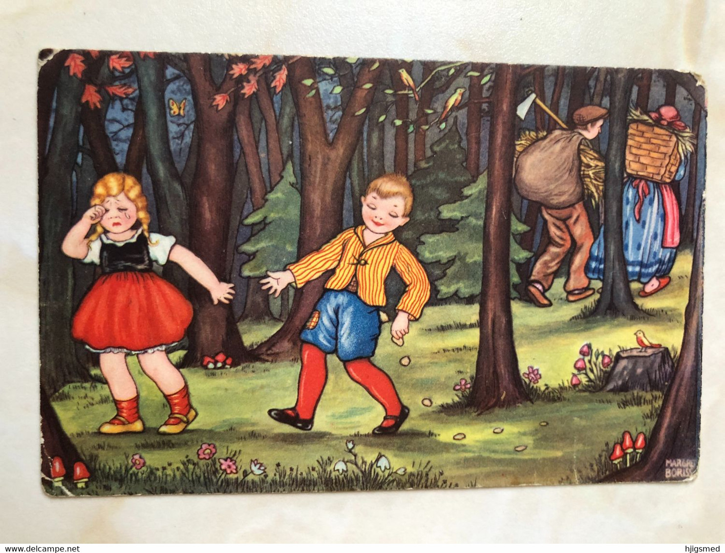 Margret Boriss Graphic Art Tale Hansel Und Greter In The Woods Grimm Brothers Amag Ed. 15092 Post Card POSTCARD - Boriss, Margret