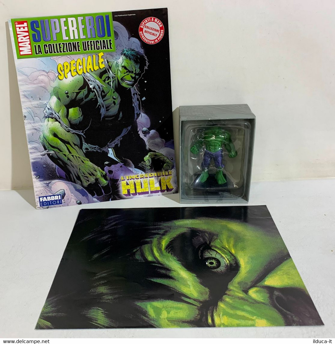 I105946 Action Figure Supereroi Marvel - Hulk + Rivista E Poster -Fabbri - Gli Eroi Della Marvel