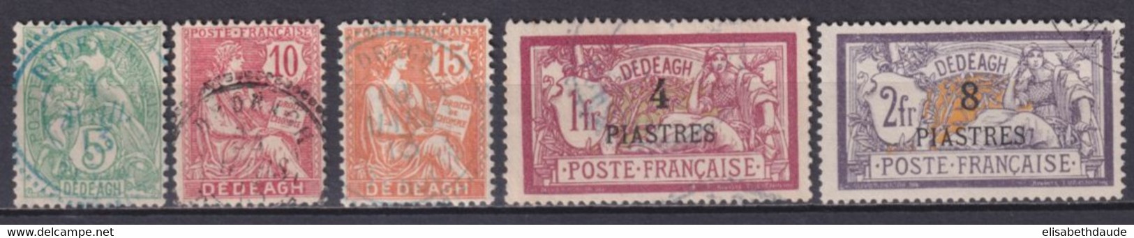 DEDEAGH - YVERT N° 10/12+15/16 OBLITERES - COTE = 59 EUR. - Used Stamps