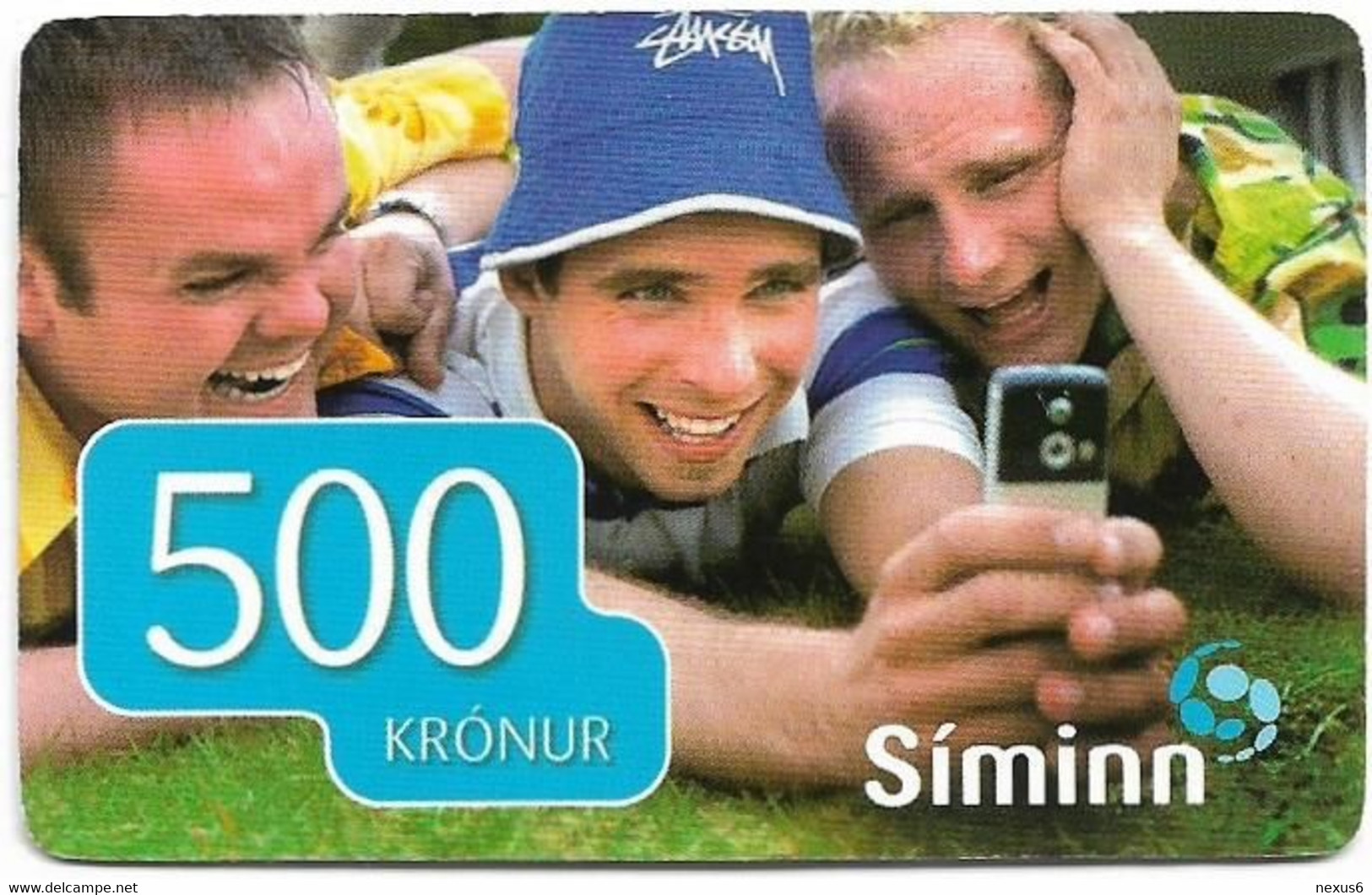 Iceland - Siminn - Three Men Taking Selfie, GSM Refill 500Kr, Exp. 01.01.2007, Used - IJsland