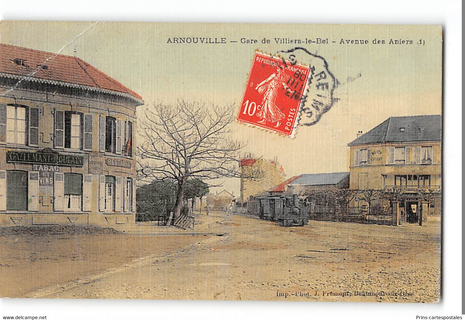 CPA 95 Arnouville Gare De Villiers Le Bel Le Tramway Avenue Des Aniers - Arnouville Les Gonesses