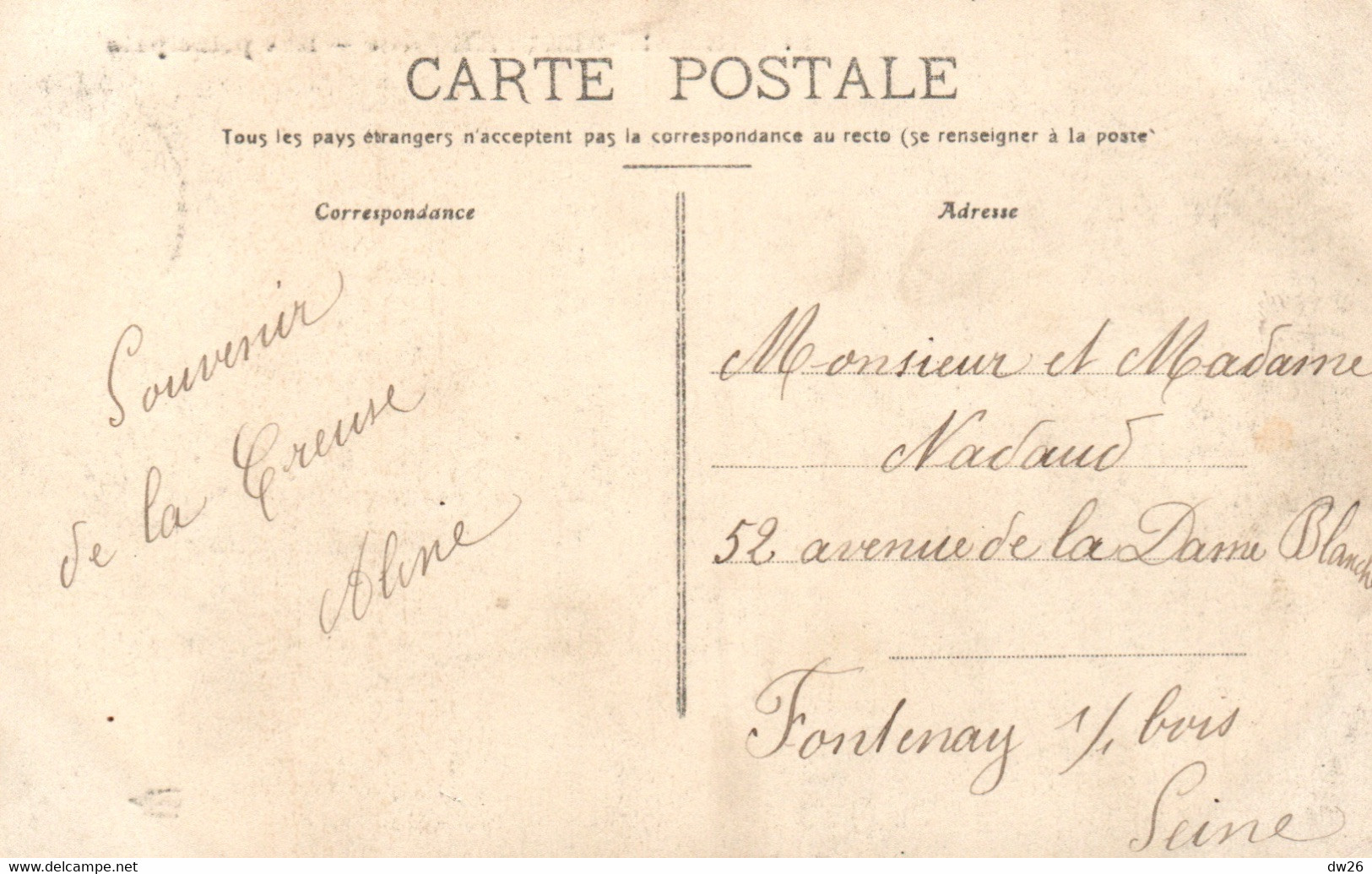 St Saint-Germain-Beaupré (Creuse) La Rue Principale (Grande Rue) Carte L'Hirondelle De 1913 - Sonstige & Ohne Zuordnung
