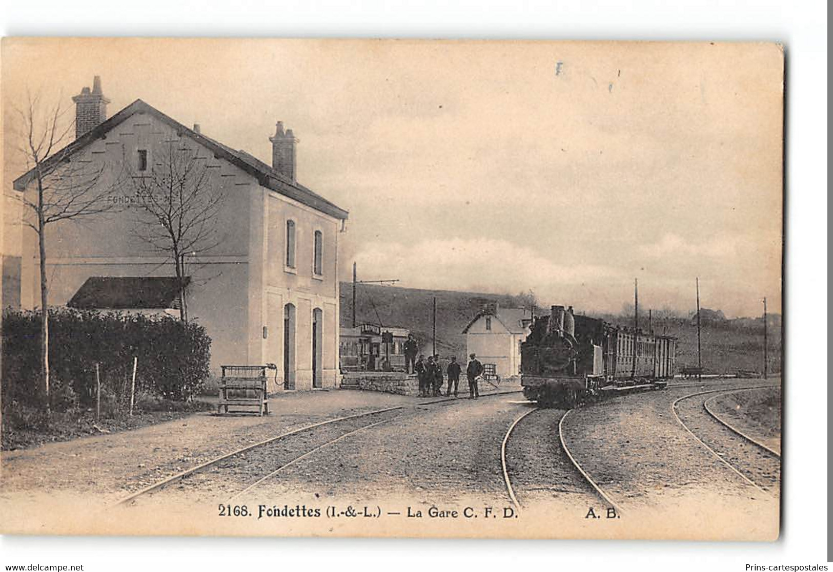 CPA 37 Fondettes La Gare Et Le Train Tramway - Fondettes