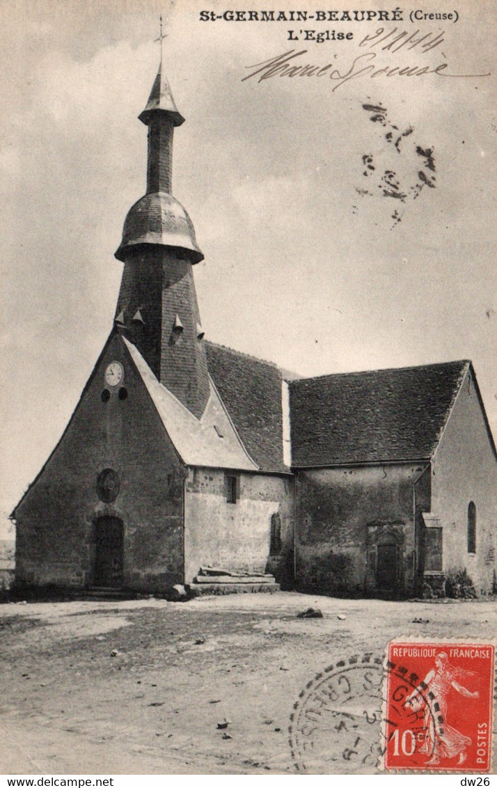 St Saint-Germain-Beaupré (Creuse) L'Eglise - Carte L'Hirondelle De 1914 - Sonstige & Ohne Zuordnung
