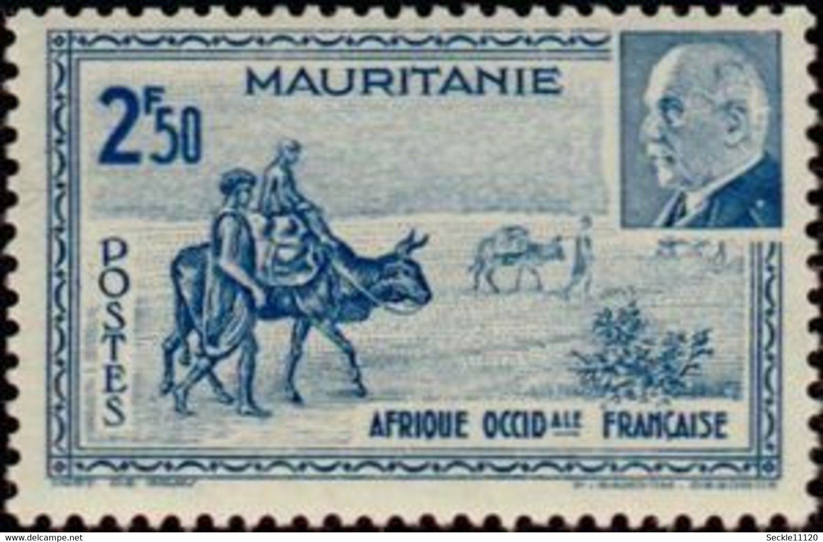 Mauritanie Mauritania - 1941 - Marchands Traversant Le Désert Plus Portrait De Pétain - 2F50 - Mauritania (1960-...)