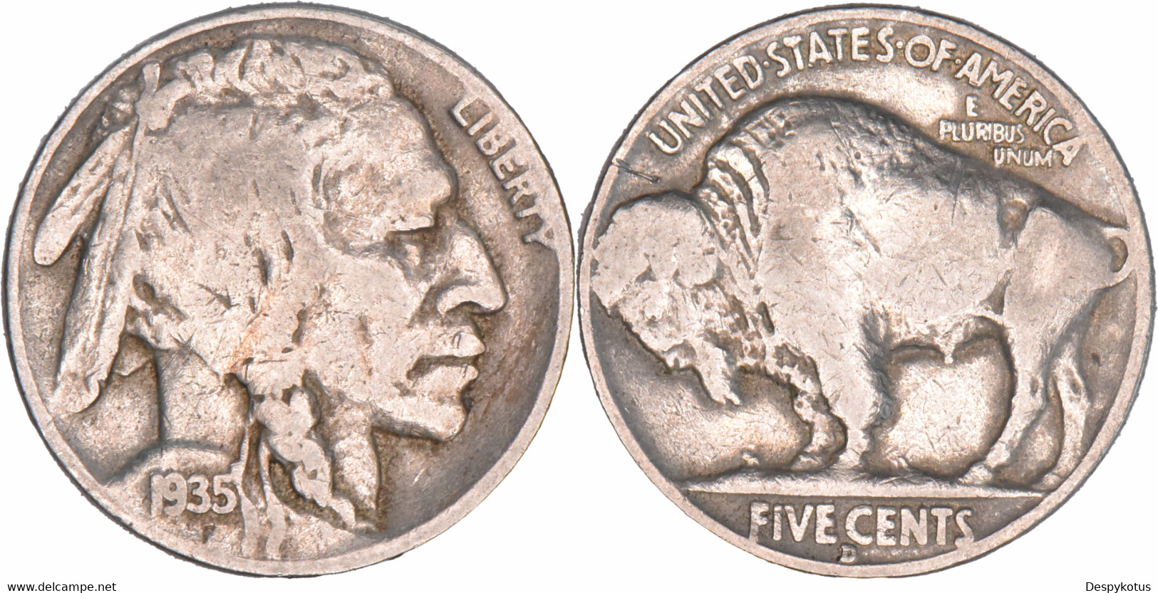 Etats-Unis - 1935 - Buffalo Nickel - Denver - 07-155 - 1913-1938: Buffalo