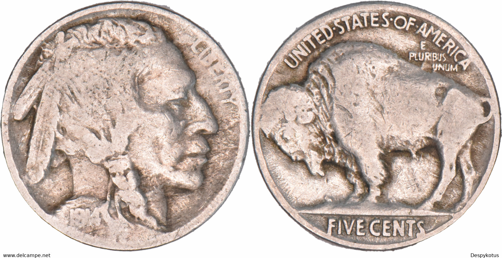 Etats-Unis - 1914 - Buffalo Nickel - 07-156 - 1913-1938: Buffalo