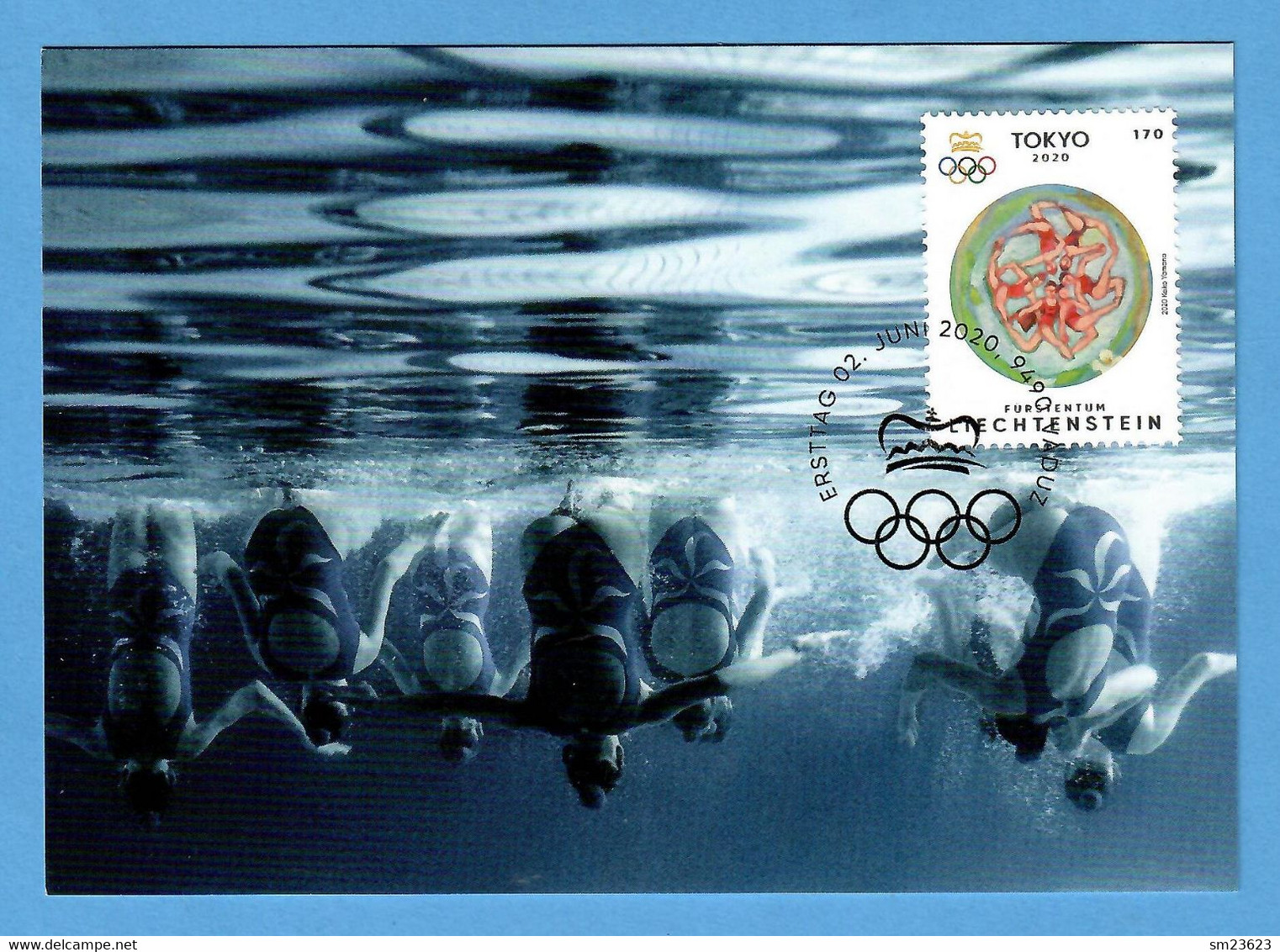 Liechtenstein  2020  Mi.Nr. 1986 , Olympische Sommerspiele In Tokyo - Maximum Card - Ersttag Vaduz 02. Juni 2020 - Sommer 2020: Tokio