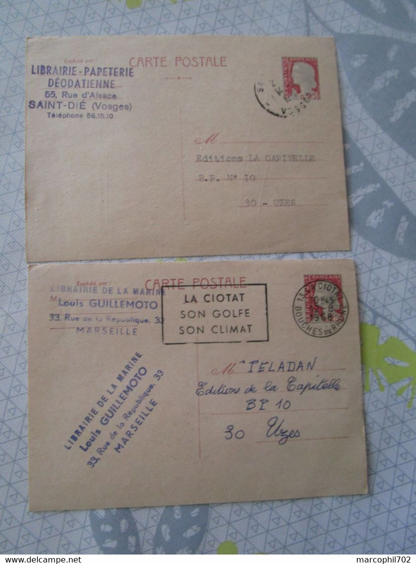 Lot De 20 Entiers Postaux Marianne De Decaris - Collections & Lots: Stationery & PAP