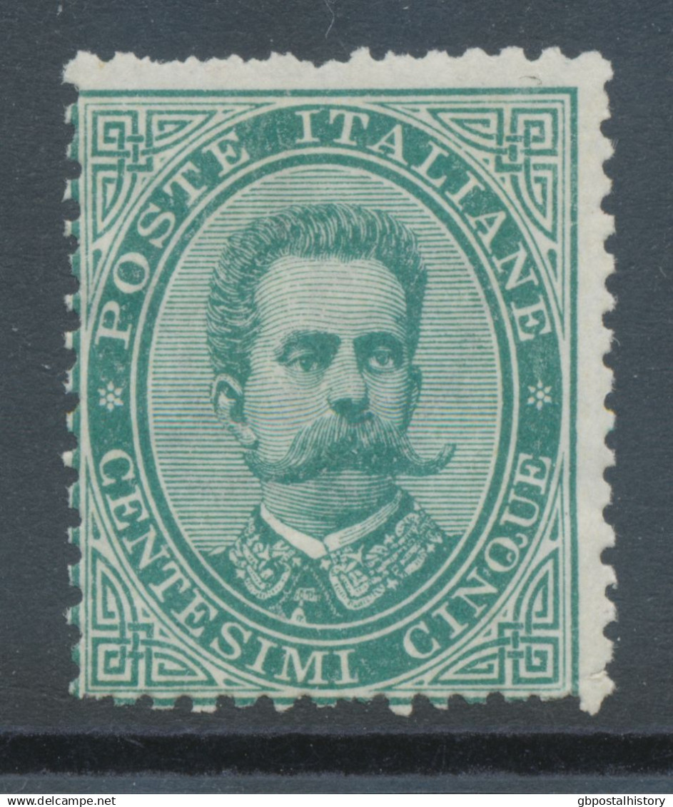 ITALIEN 1879, König Umberto I 25 C Blau Fast Postfrisches Pra.-Stück, Michel 40A / Scott 48 USD 800.- - Nuevos