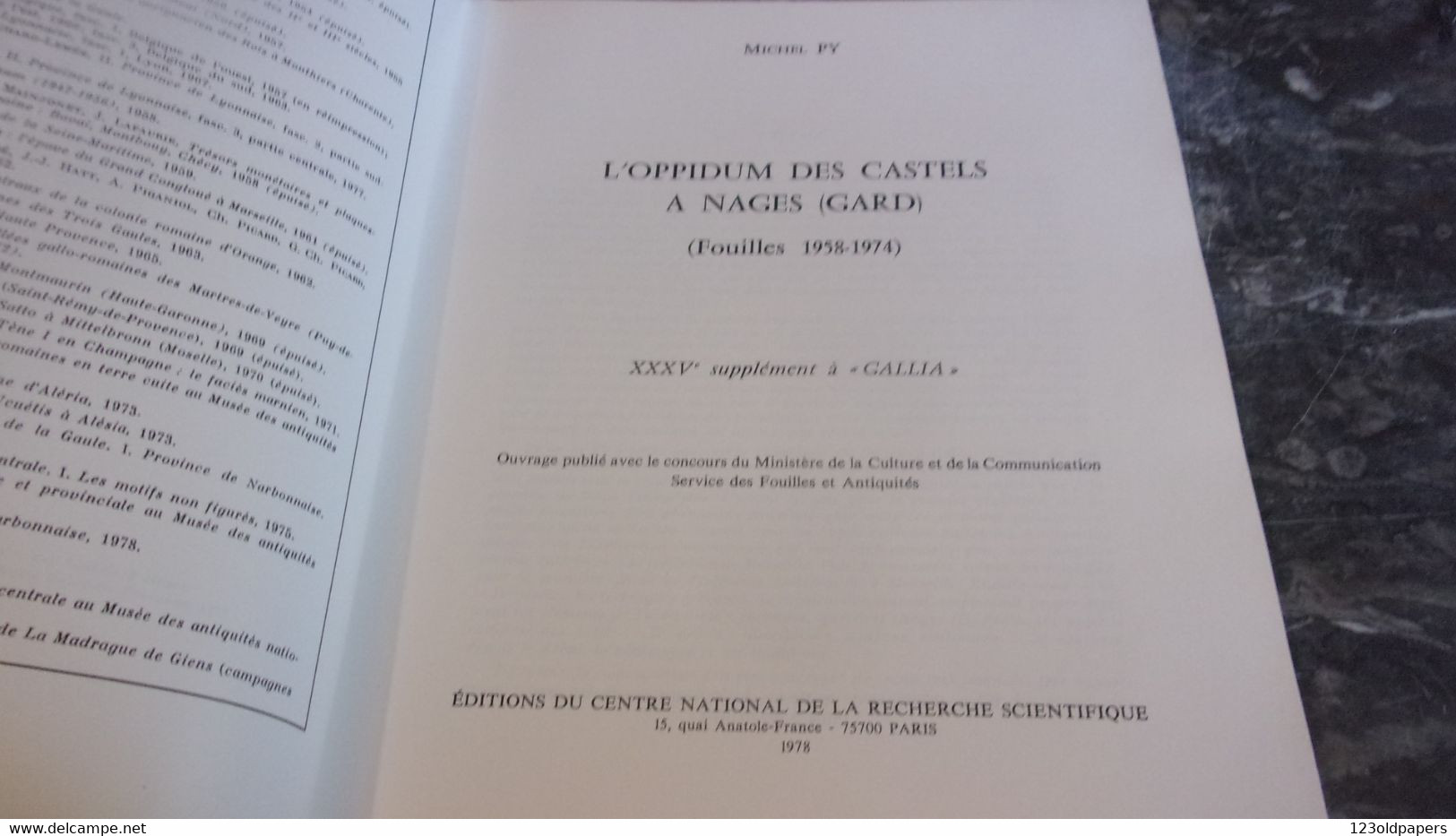 GARD NAGES CNRS MICHEL PY L OPPIDUM DES CASTELS A NAGES  FOUILLES 1958 / 1974 361 PAGES - Languedoc-Roussillon