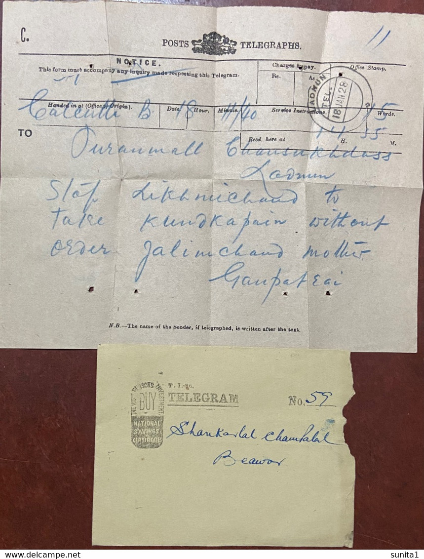 Telegraph, Telegram, Envelope, Stationery, India - Enveloppes