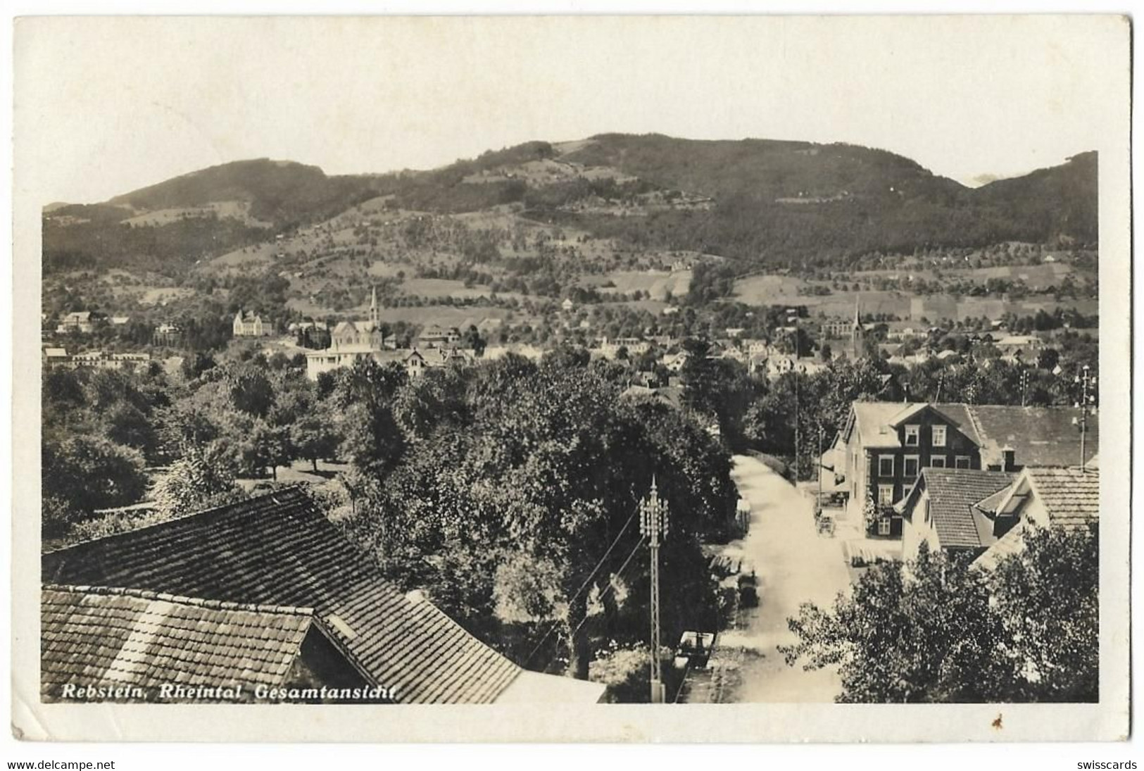 REBSTEIN: Aussenquartier, Foto-AK 1928 - Stein