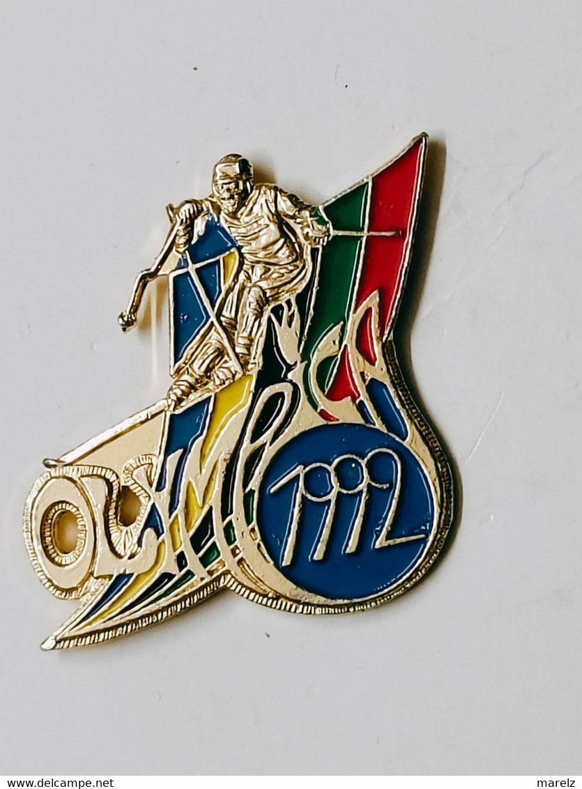 Pin's - Jeux Olympiques - Pins J.O. OLYMPICA 1992 - Pin Sport SKI - Jeux Olympiques