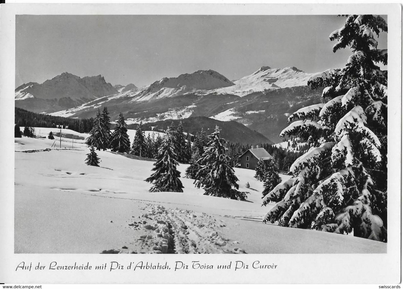 LENZERHEIDE: Winterlandschaft 1945 - Lantsch/Lenz