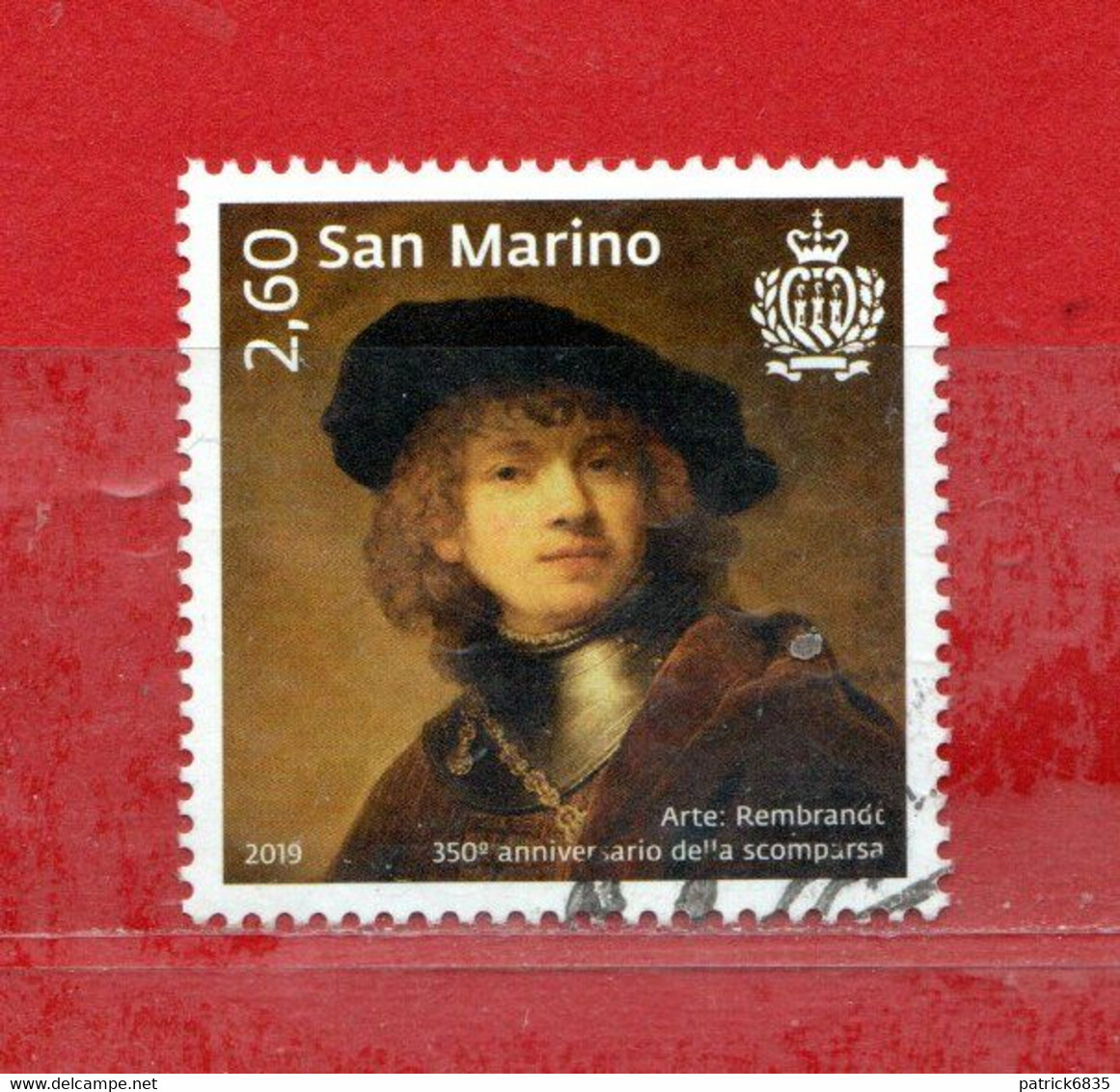 S.Marino ° 2019 - GRANDI ARTISTI - REMBRANDT. Unif. 2631.  Usato. - Usati