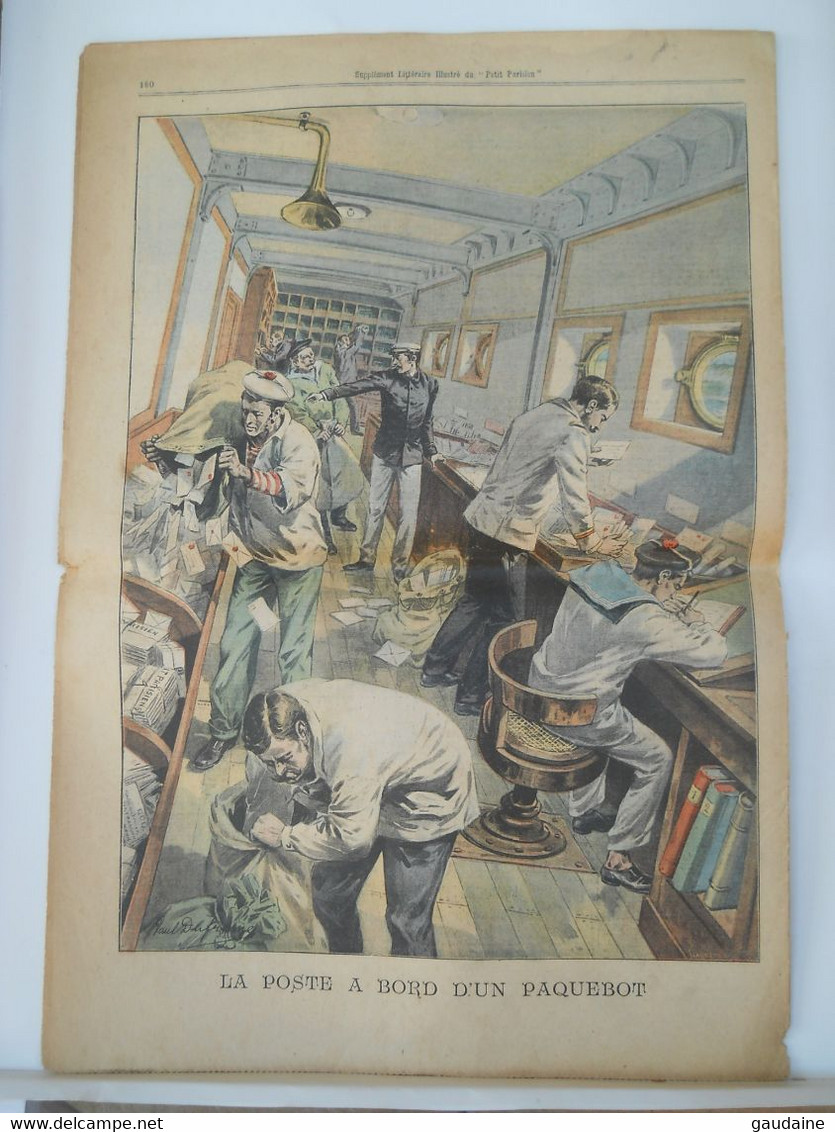 LE PETIT PARISIEN N°954 - 19 MAI 1907 - ARRESTATION DE JACOB LAW EN OMNIBUS - LA POSTE A BORD D'UN PAQUEBOT - Le Petit Parisien