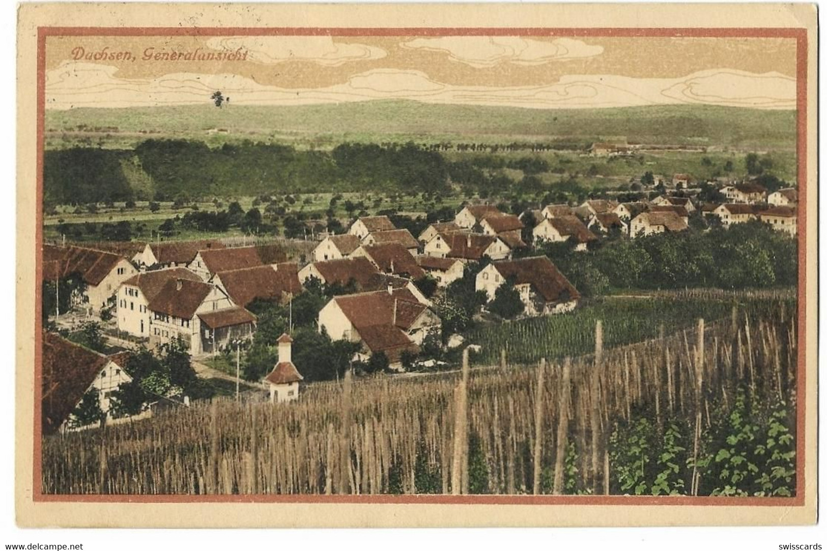DACHSEN: Rebhang Mit Dorf 1923 - Dorf