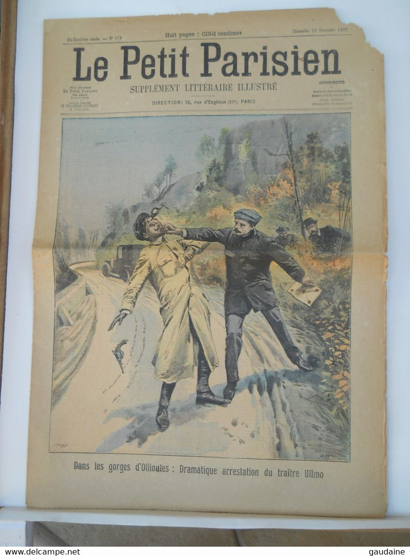 LE PETIT PARISIEN N°979 - 10 NOVEMBRE 1907 - ARRESTATION D'ULLMO A OLLIOULES - FAITS DIVERS DE LA SEMAINE - Le Petit Parisien