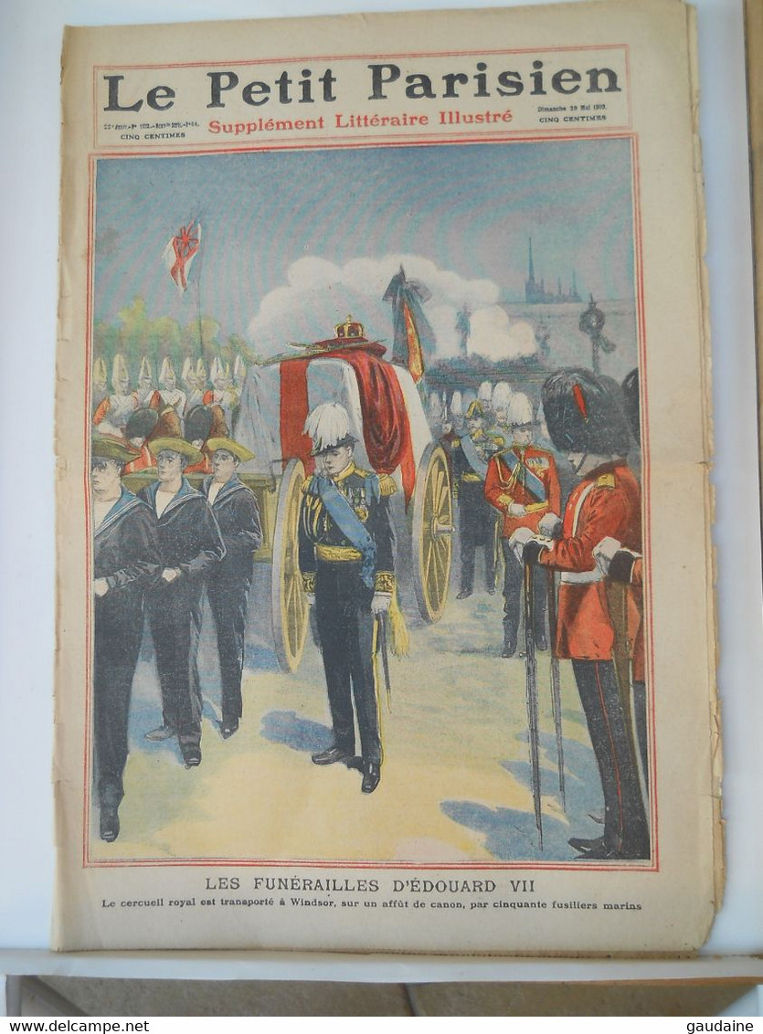 LE PETIT PARISIEN N°1112 - 29 MAI 1910 - FUNERAILLES DU ROI D'ANGLETERRE EDOUARD VII A WINDSOR - Le Petit Parisien