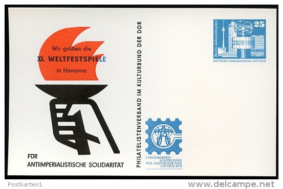 DDR PP17 C2/004 Privat-Postkarte AUSSTELLUNG COTTBUS 1978 NGK 3,00 € - Cartes Postales Privées - Neuves