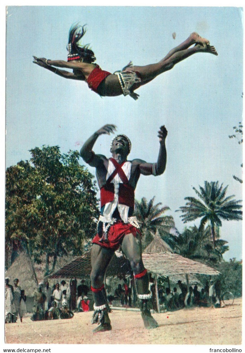 L'AFRIQUE EN COULEURS/AFRICA IN PICTURES - DANSEURS ACROBATIQUES / HAUTE VOLTA/UPPER VOLTA THEMATIC STAMPS-MASK - Burkina Faso