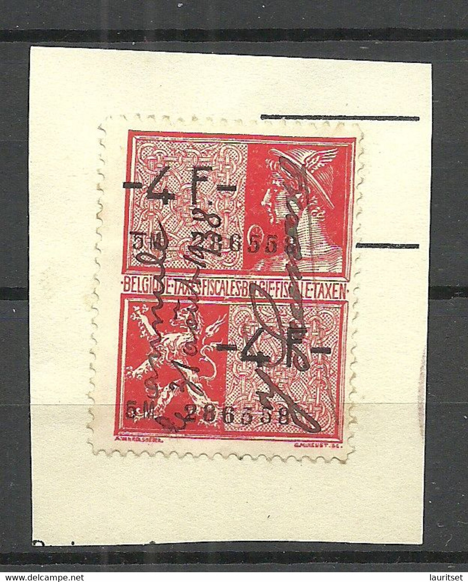 BELGIEN Belgium Belgique O 1938 Revenue Fiscal Tax Steuermarke With Overprint - Sellos