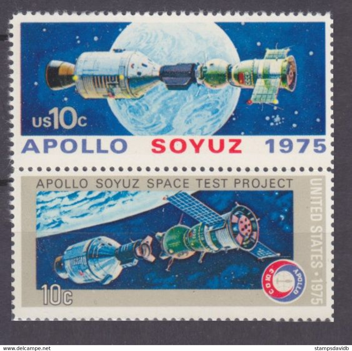 1975 United States USA 1179-1180Paar Apollo-Soyuz Test Project - Stati Uniti