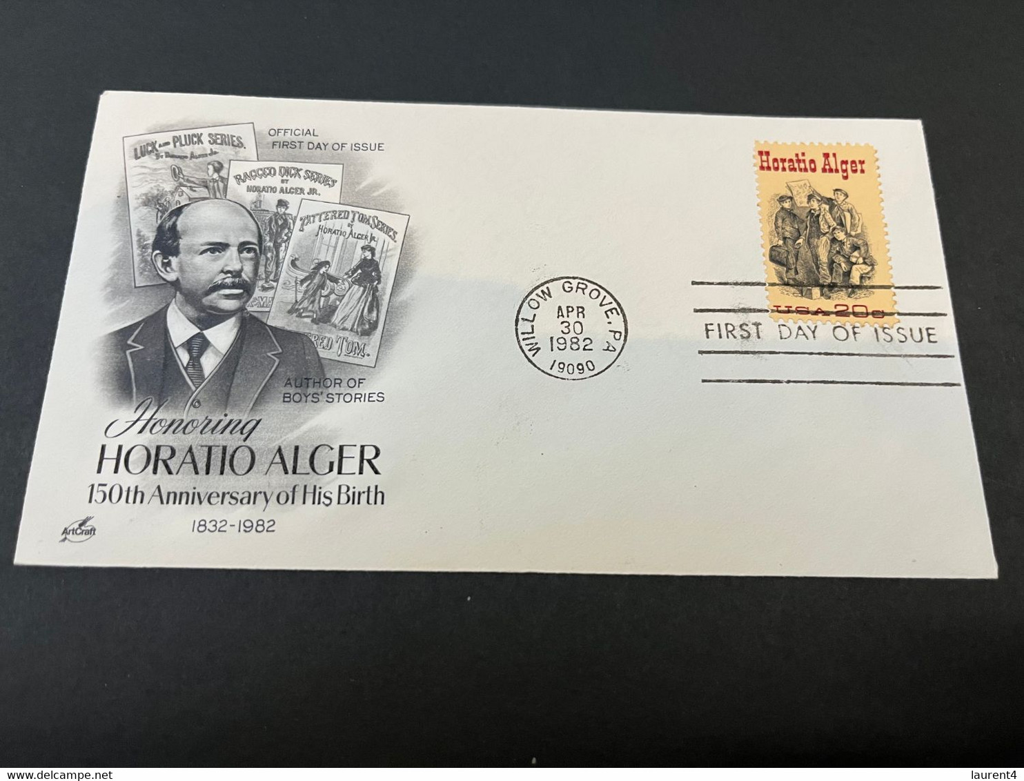 (1 K 24) USA - FDC Cover Horatio Alger (1982) - 1981-1990