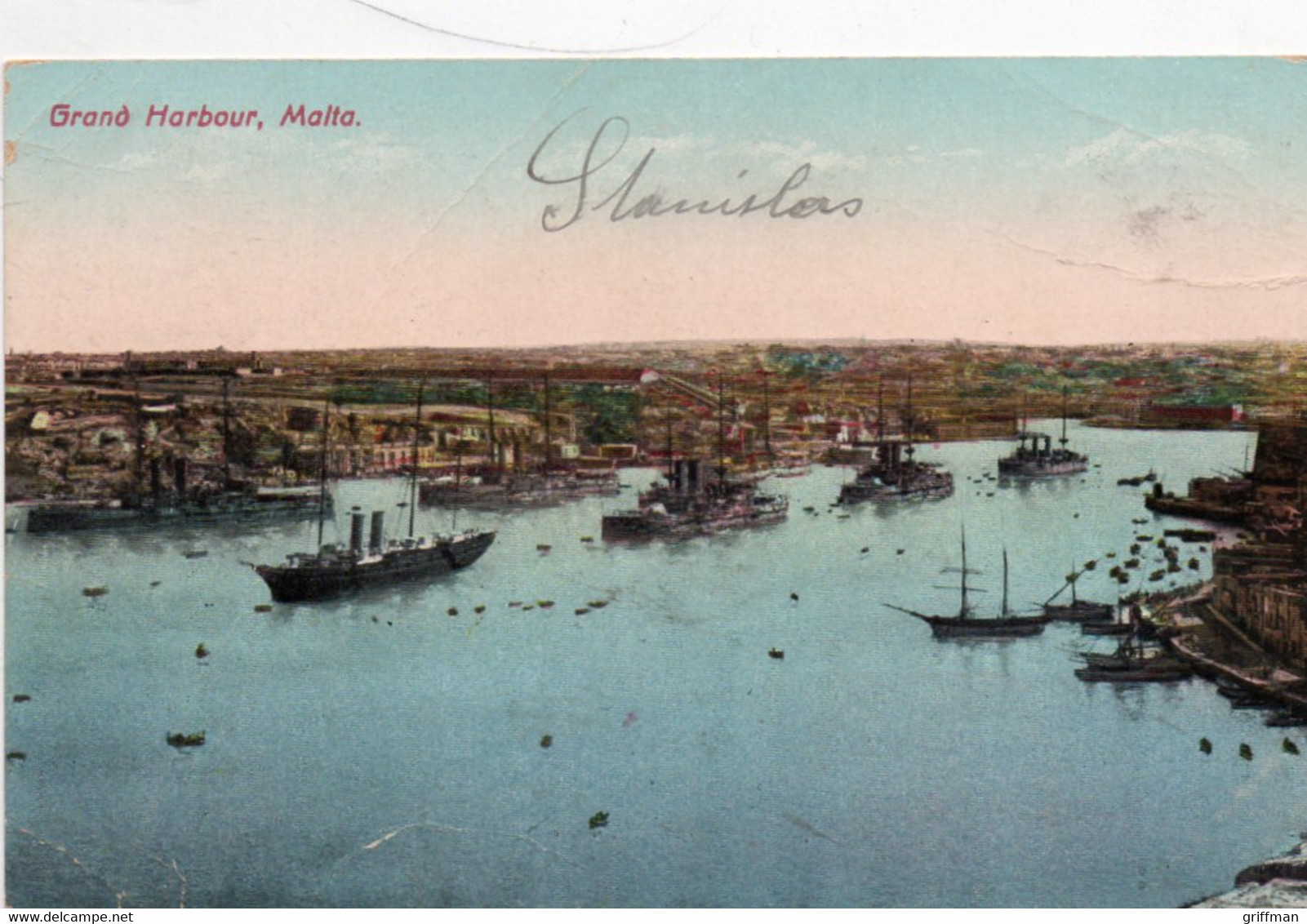 MALTE GRAND HARBOUR MALTA 1915 - Malte