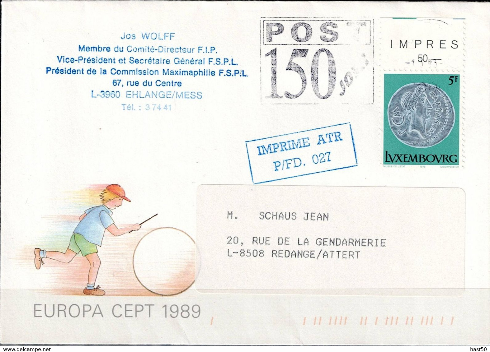 Luxemburg - FDC-Umschlag Europa Spielende Kinder (MiNr: 981) 1993 - Siehe Scan - Covers & Documents