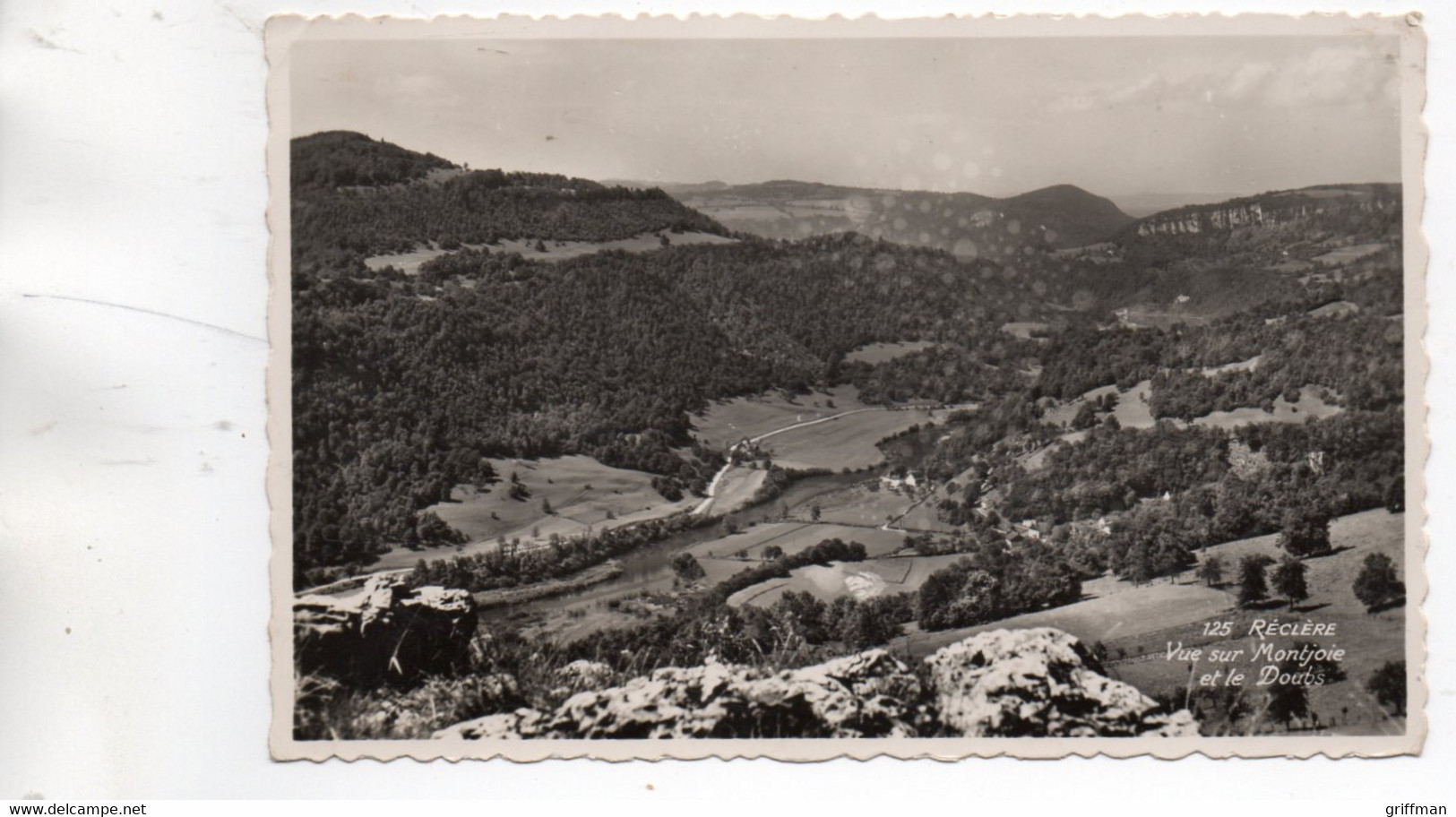 RECLERE VUE SUR MONTJOIE ET LE DOUBS CPSM 9X14 1951 TBE - Réclère