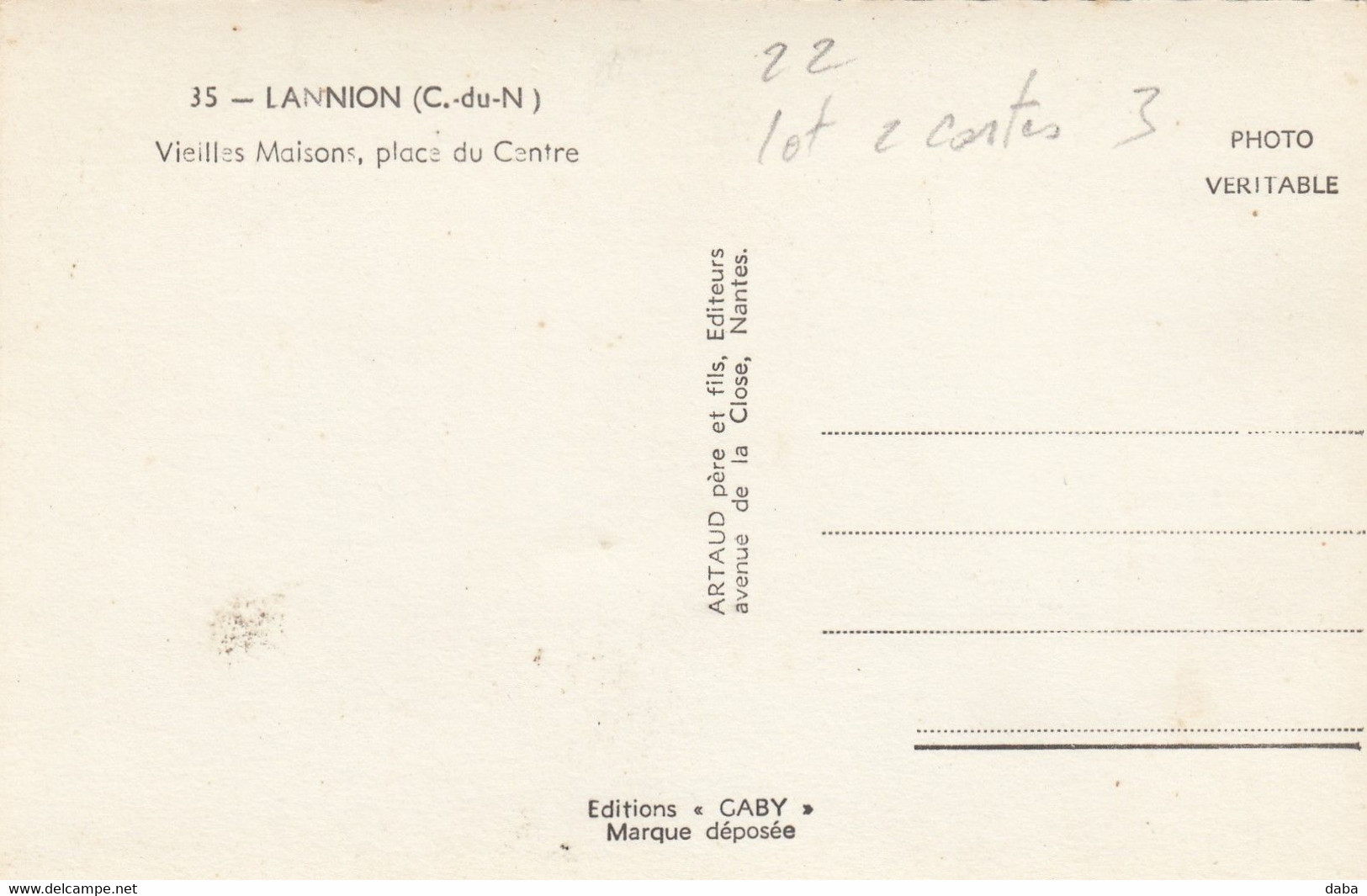 Lannion.  Lot De 2 Cartes - Lannion