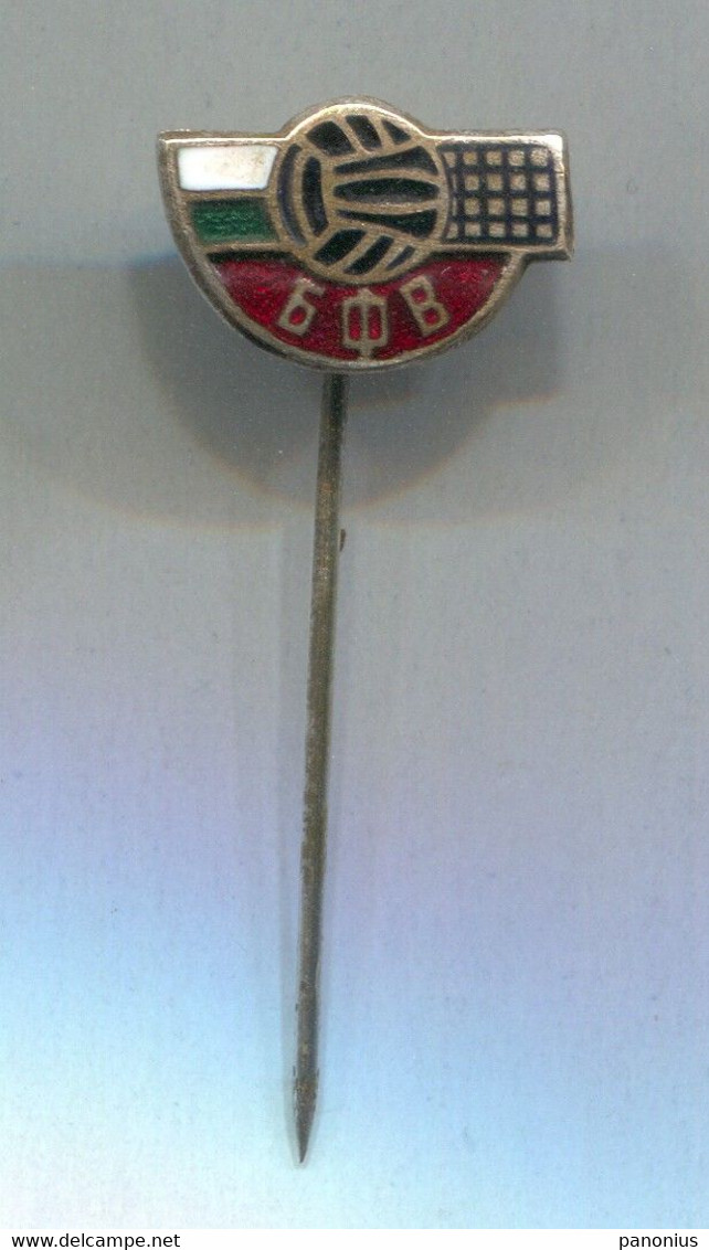 Volleyball Pallavolo - BFV Bulgaria  Association Federation, Enamel Vintage Pin, Badge, Abzeichen - Volleyball