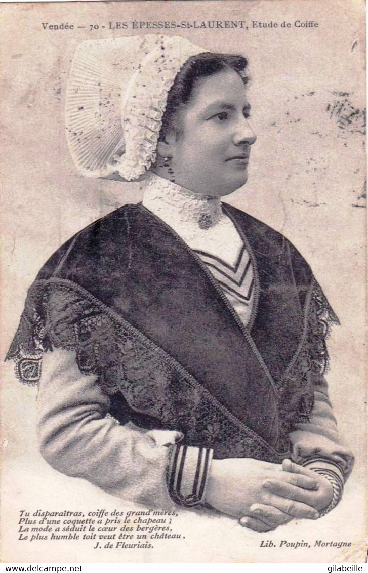 85 - Vendée -  LES EPESSES SAINT LAURENT ( Saint-Laurent-sur-Sèvre ) Etude De Coiffe - Andere & Zonder Classificatie