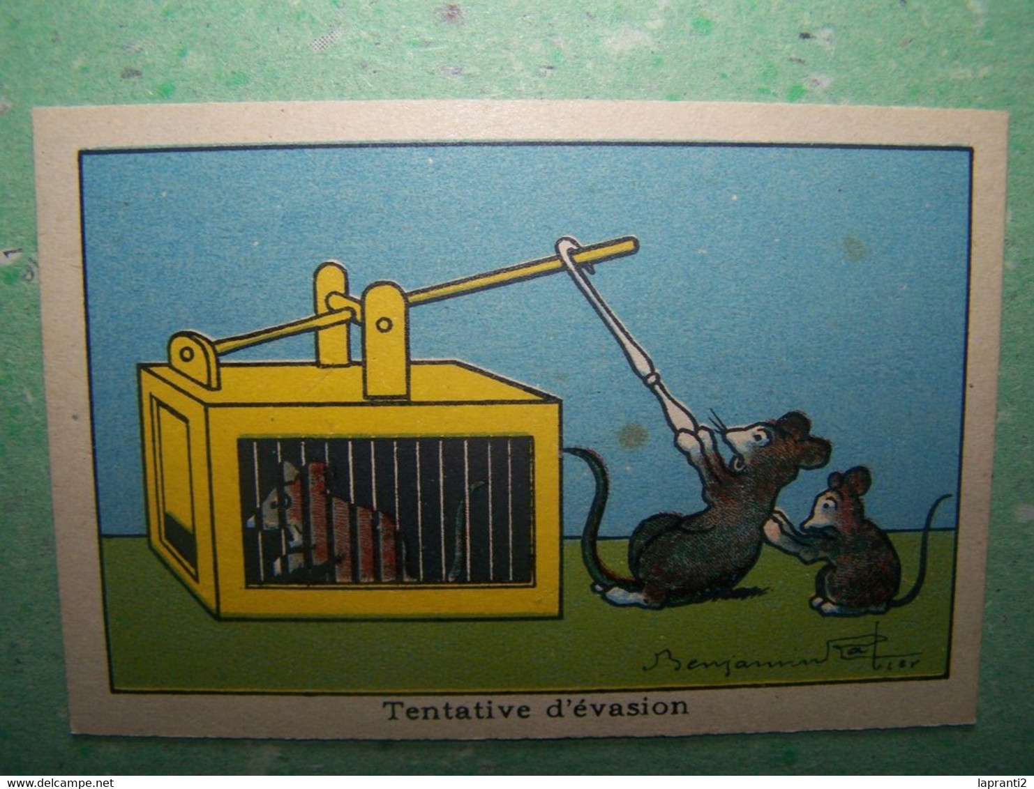 LES ILLUSTRATEURS. BENJAMIN RABIER. LES SOURIS. LES PARAPLUIES. "TENTATIVE D'EVASION" - Rabier, B.