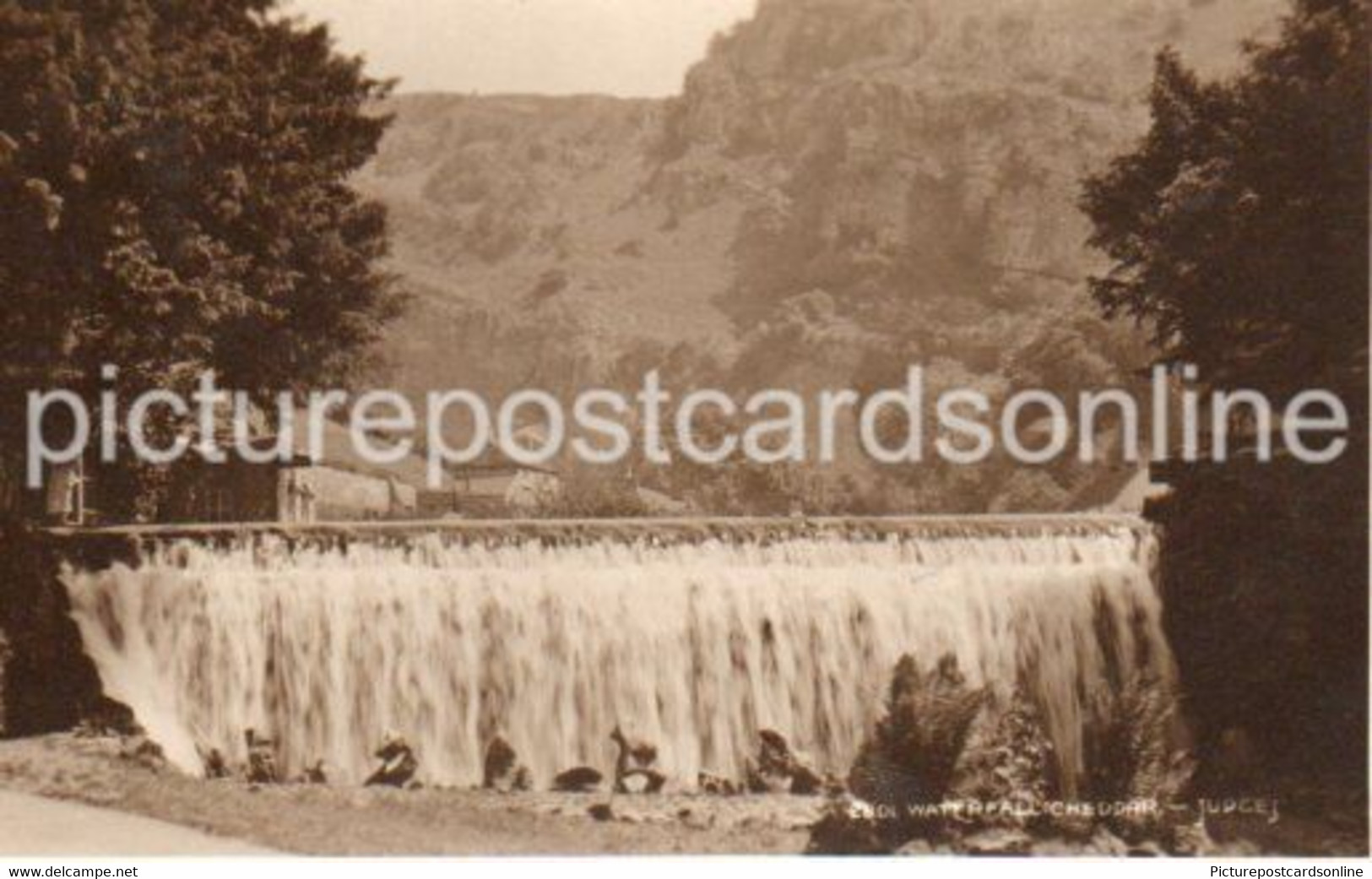 CHEDDAR WATERFALL OLD R/P POSTCARD SOMERSET - Cheddar