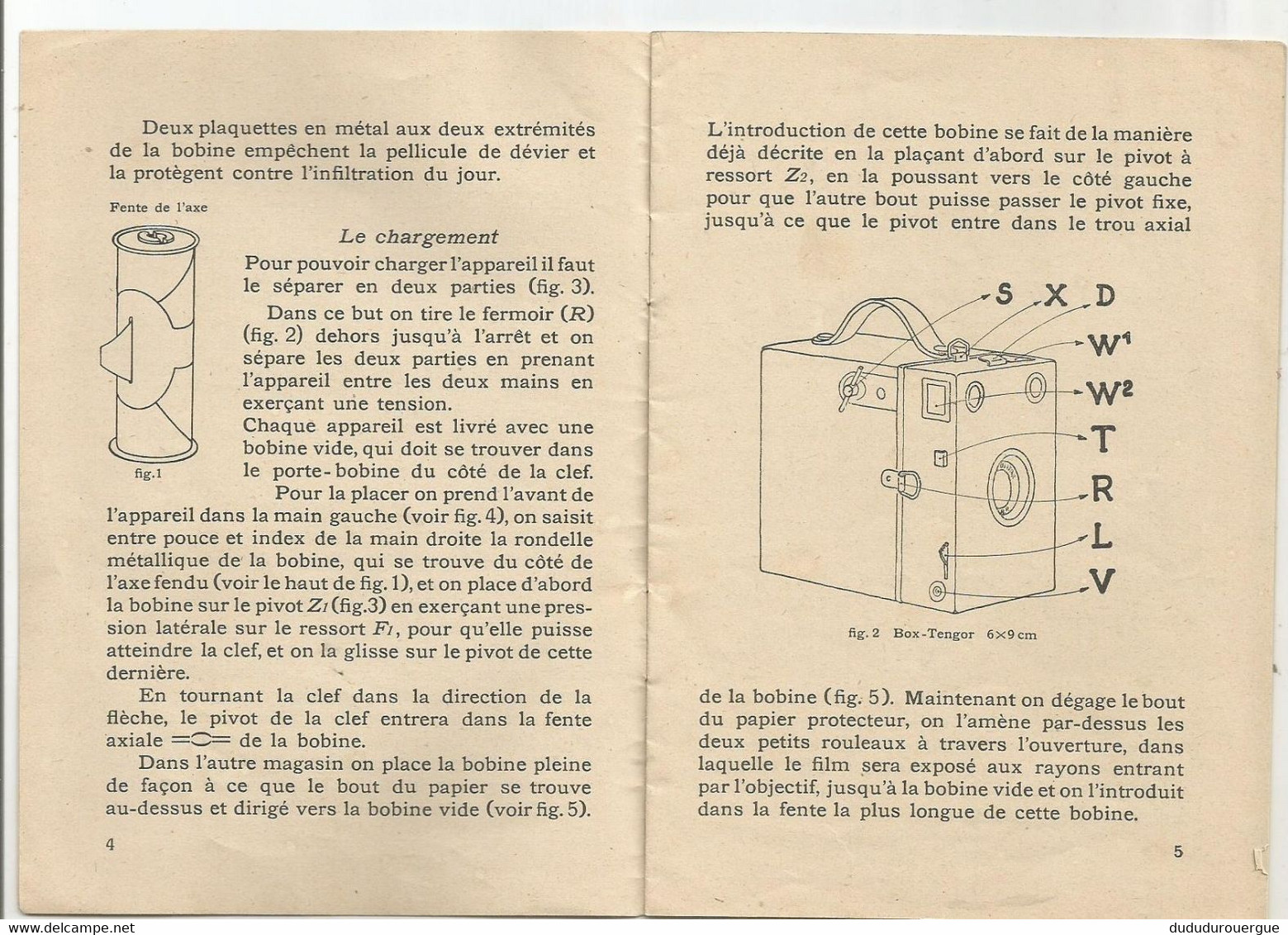 ZEISS IKON : INSTRUCTIONS POUR LES APPAREILS BOX - TENGOR ( 1930 ) - Photographs