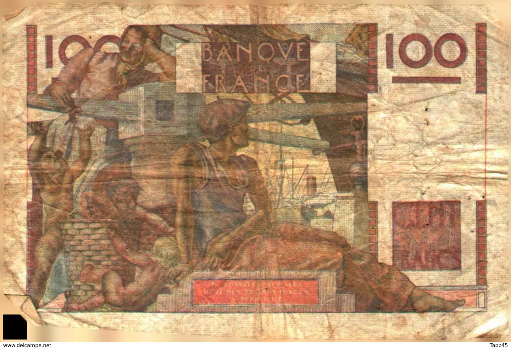 T 1 > France 100 Francs >   D.3-12-1953.D. - 100 F 1945-1954 ''Jeune Paysan''