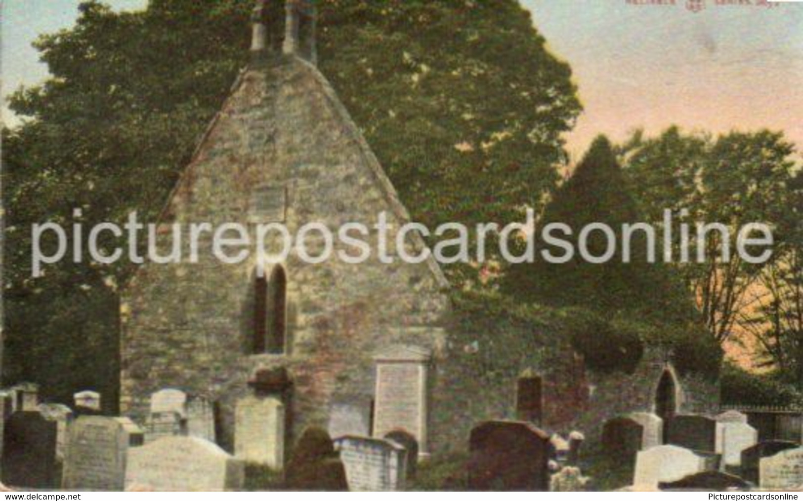 ALLOWAY KIRK AYR OLD COLOUR POSTCARD SCOTLAND OLD CHURCH - Ayrshire