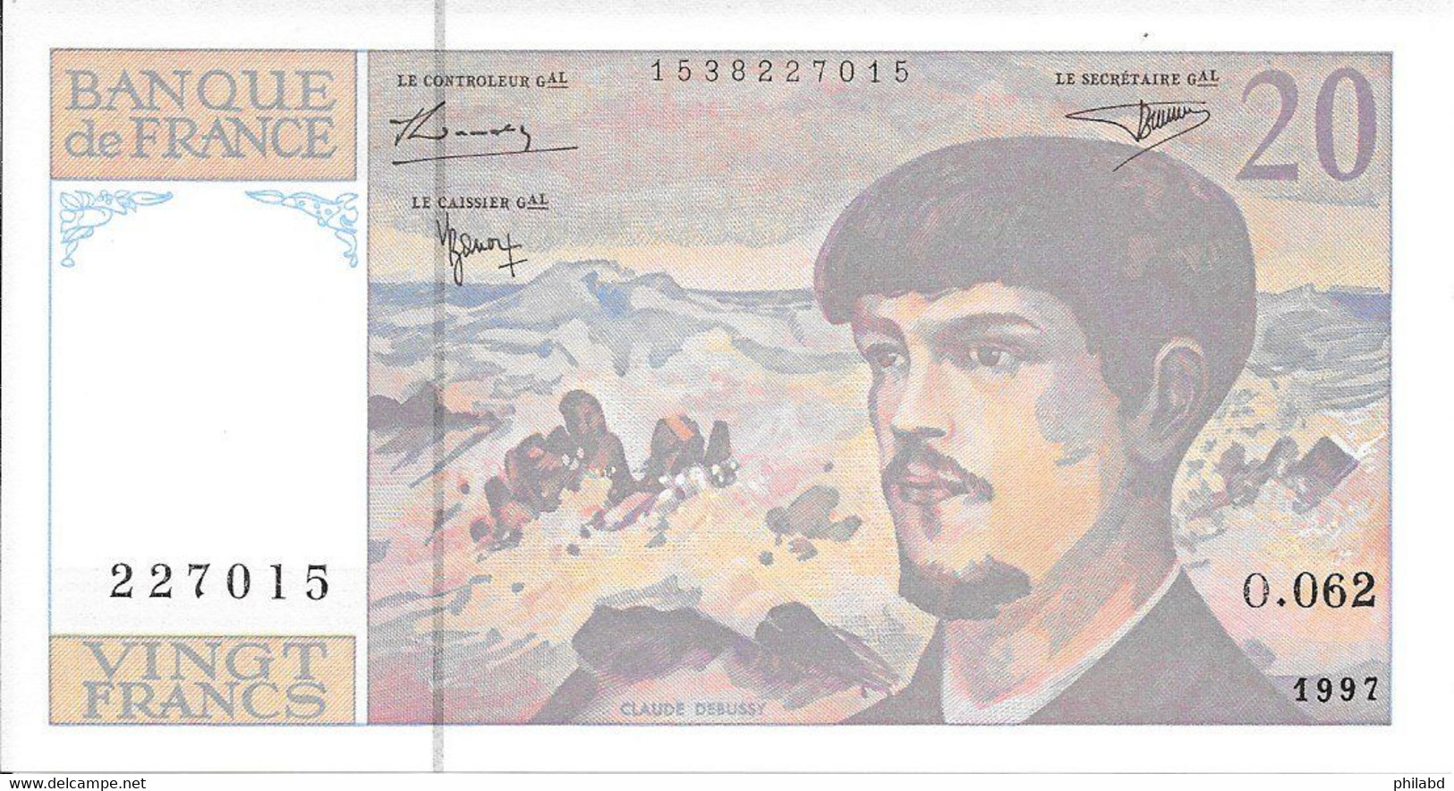 France 20 Francs Debussy 1997 TB - 20 F 1980-1997 ''Debussy''