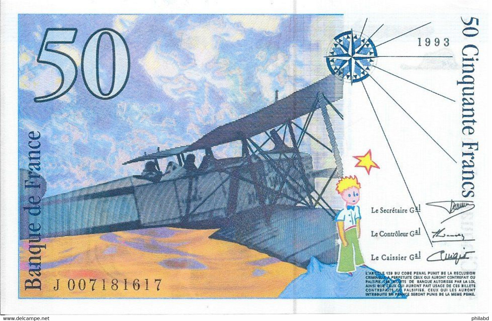 France 50 Francs Saint-Éxupéry 1993 TB - 50 F 1992-1999 ''St Exupéry''