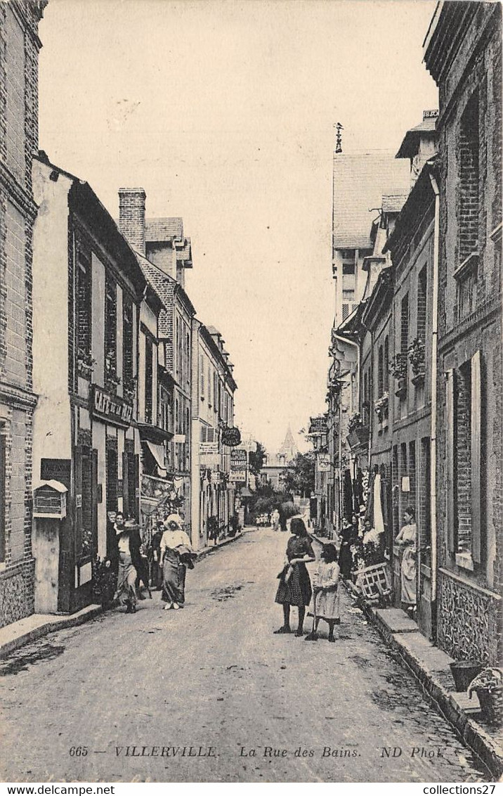 14-VILLERVILLE-LA RUE DES BAINS - Villerville