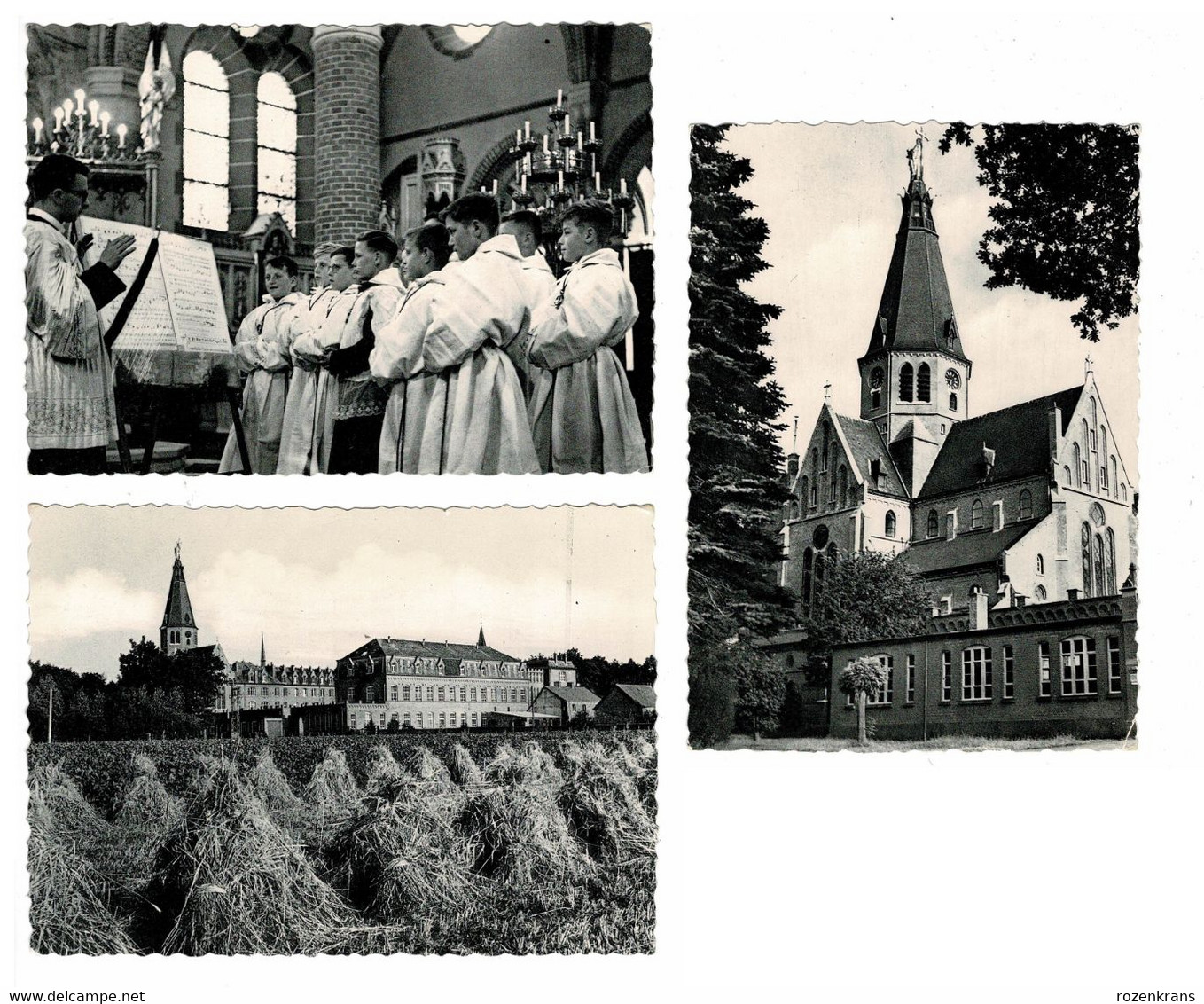 Lot Van 3 Postkaarten Essen College Van Het Eucharistisch Hart Knapenkoor Lucht Algemeen Zicht - Essen